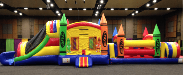 Coloring Bounce House Combo With Obstacle
